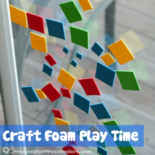 Foam play pieces and water - Projects for Preschoolers